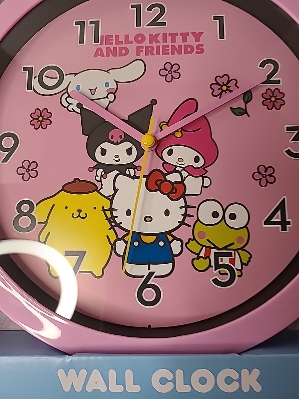 Hello Kitty Blue and Red Logo Wall Clock Packaging